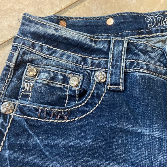 Miss Me Studded Angel Wings Flap Pocket Jeans Bootcut size 31 - Picture 6 of 8